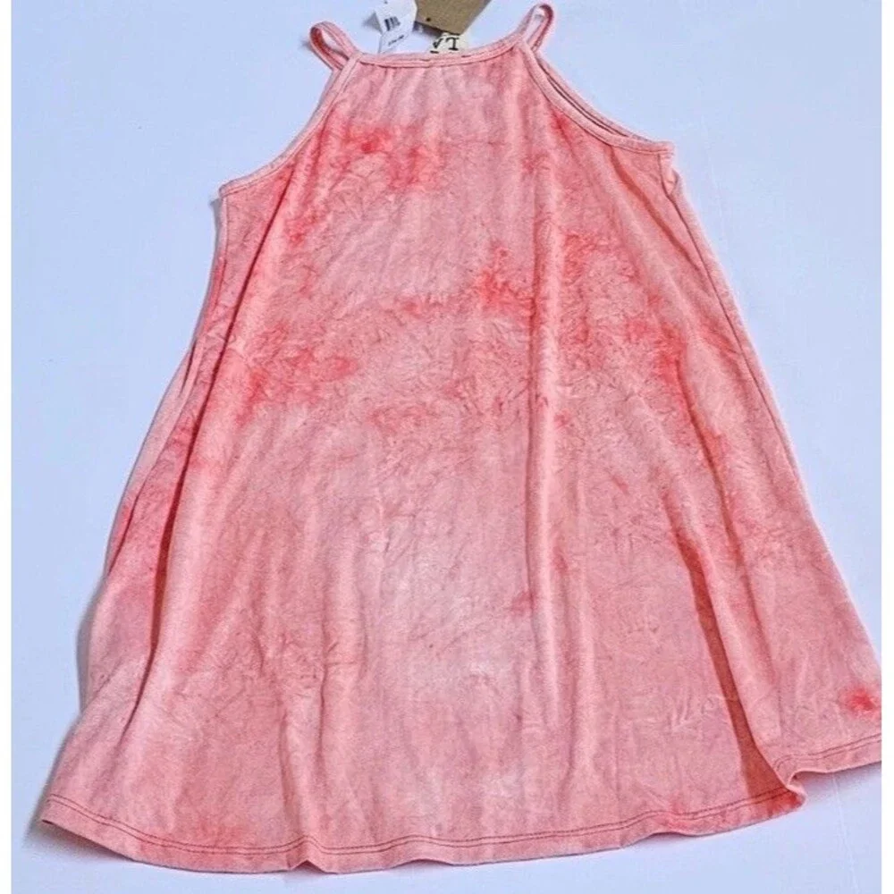 PPLA People's Project LA Girls Shift Dress Sleeveless  Geometric Coral Small 7/8
